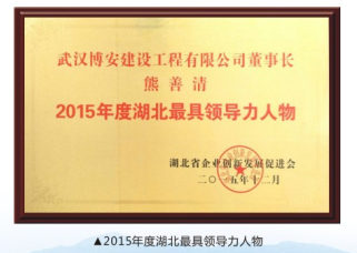2015年度湖北最具領導力人物