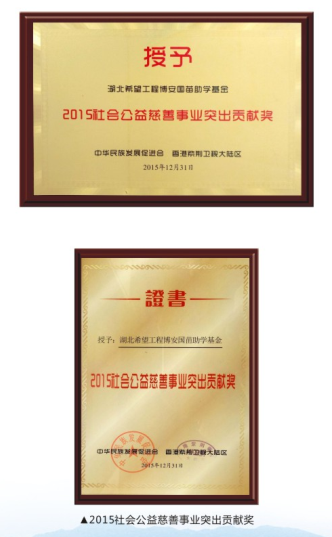 2015社會公益慈善事業突出貢獻獎